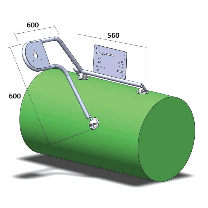 Стойка рулевая с креплением на баллон надувной лодки 25мм в Нижневартовске