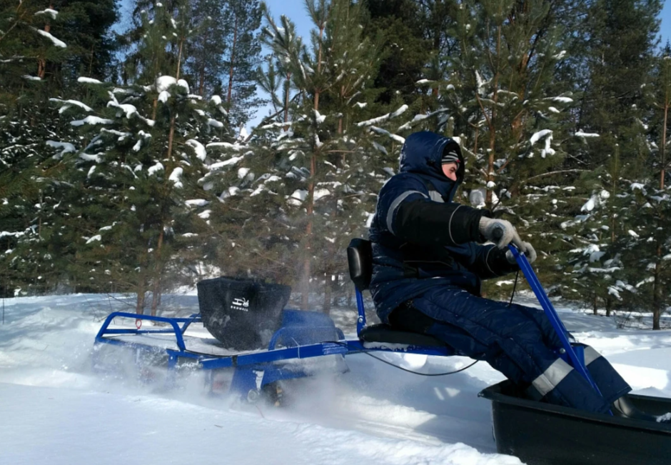 Мотобуксировщик толкач Альбатрос-XL8 с модулем. С фарой, склизы в Нижневартовске