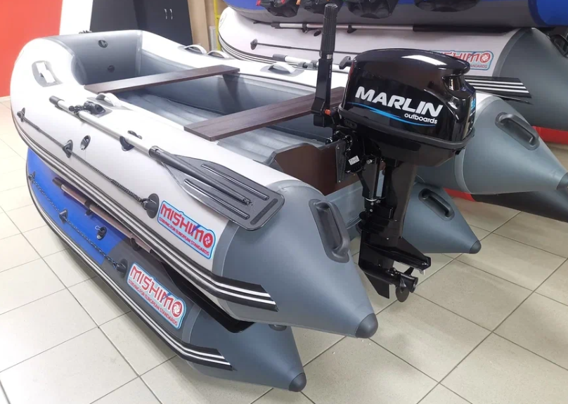 КОМПЛЕКТ ЛОДКА MISHIMO LITE 350 + МОТОР 9,8 Л.С. в Нижневартовске