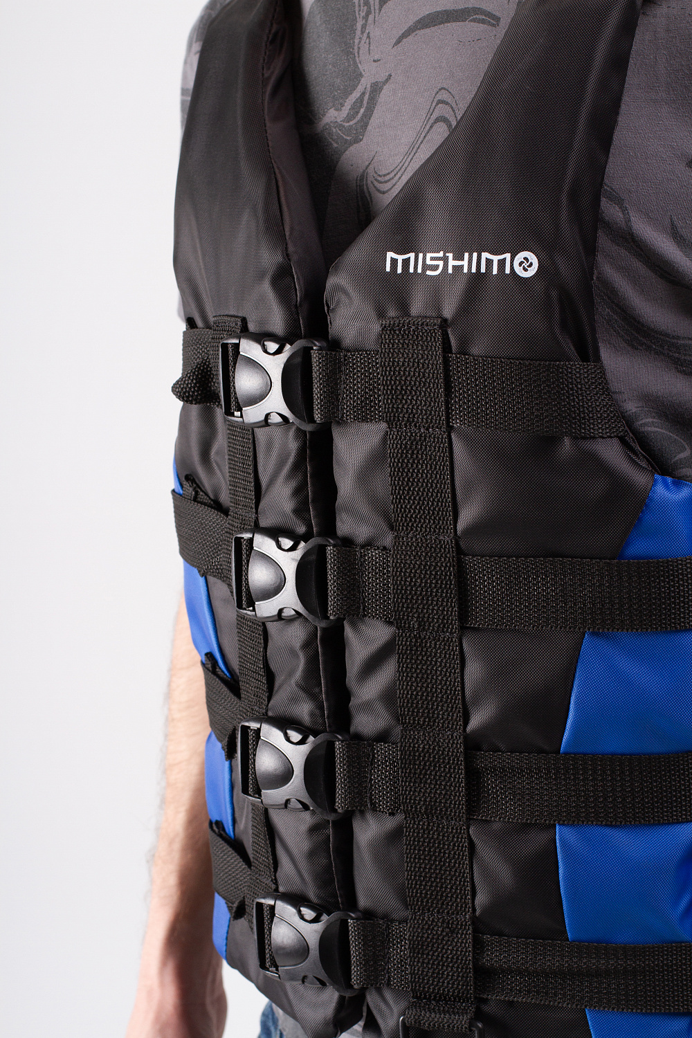 Жилет спасательный MISHIMO PRO Премиум качества Черно-синий в Нижневартовске