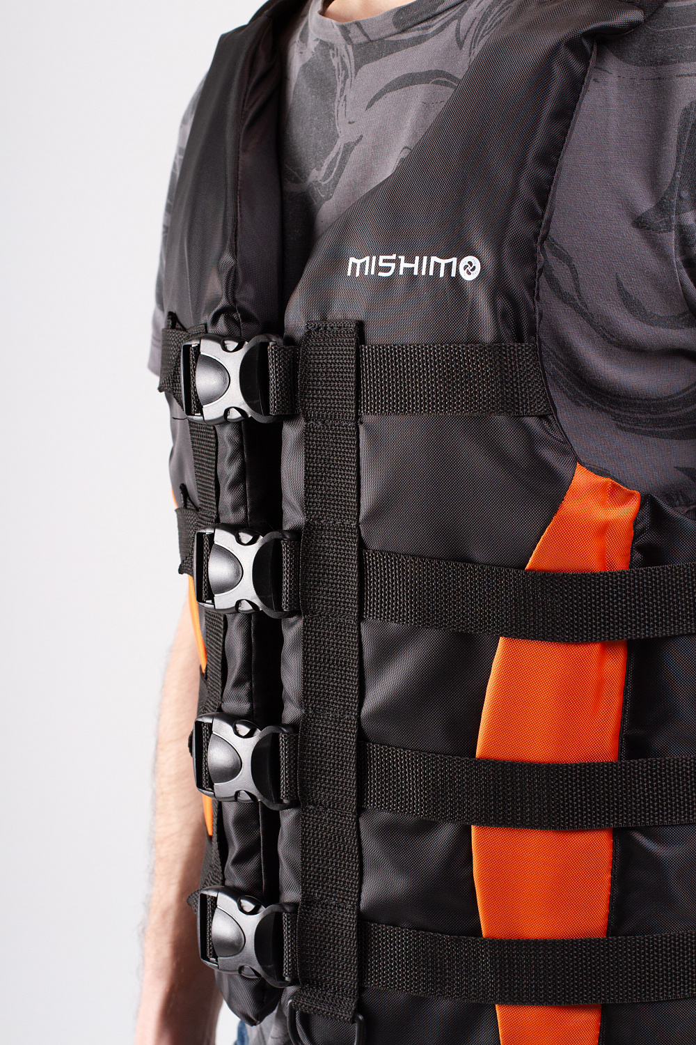 Жилет спасательный MISHIMO PRO Премиум качества Черно-оранжевый в Нижневартовске